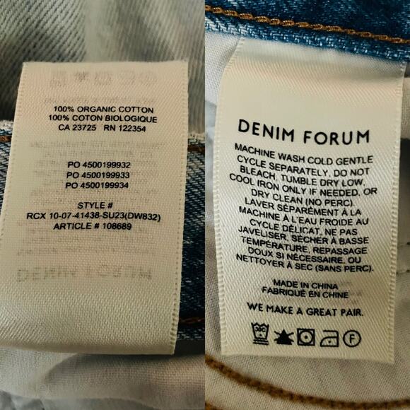 Aritzia Denim Forum 90s Halle Denim Midi Skirt Light Wash Size 29 - Picture 4 of 8